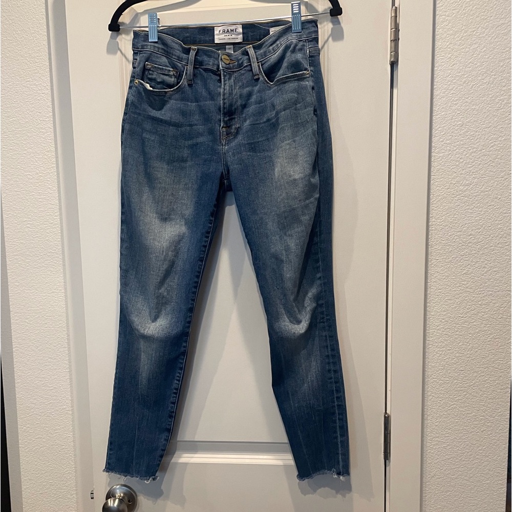 FRAME “Le Skinny de Jeanne” stretch denim, Blue, Size 27